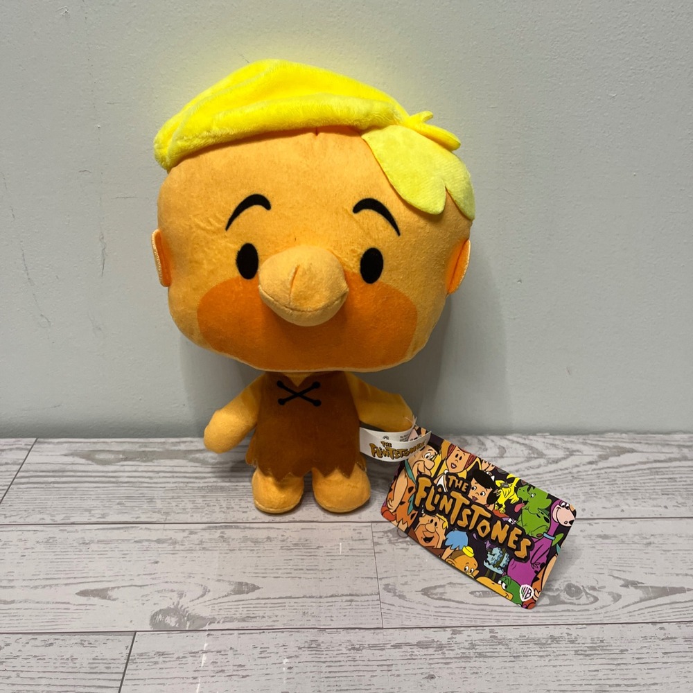 The Flintstones Barney Rubble Plush Toy Factory 8-10 Inch Yellow Brown